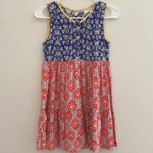 NWOT 435 by Matilda Jane Sleeveless Dress Blue & Red Paisley Floral Size 10